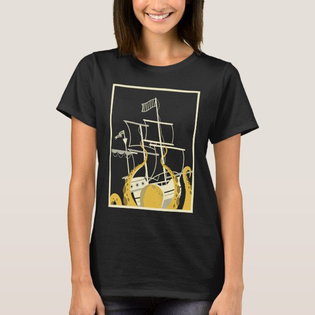 Camiseta Octopus I Octopus I Pirata Navio I Octopus Octopus (Frente)