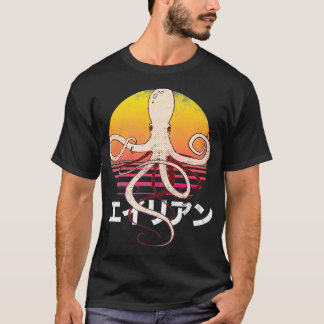 Camiseta Octopus japonês retrô libera o Kraken 