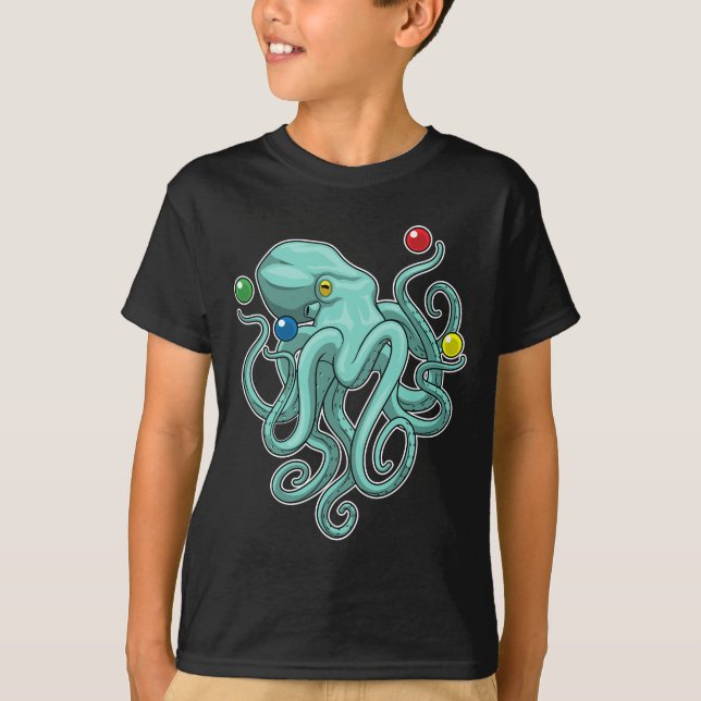 Camiseta Octopus Juggler Juggle (Frente)