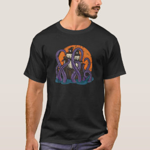 Camiseta Octopus Kraken Scuba Diver Ship Zookeeper Pirata D