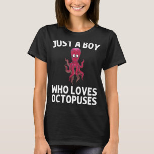 Camiseta Octopus legal Para Meninos Biologia Marítima Da Vi