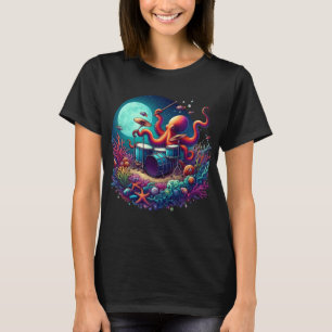 Camiseta Octopus Melódico: Ataque nas Profundidades