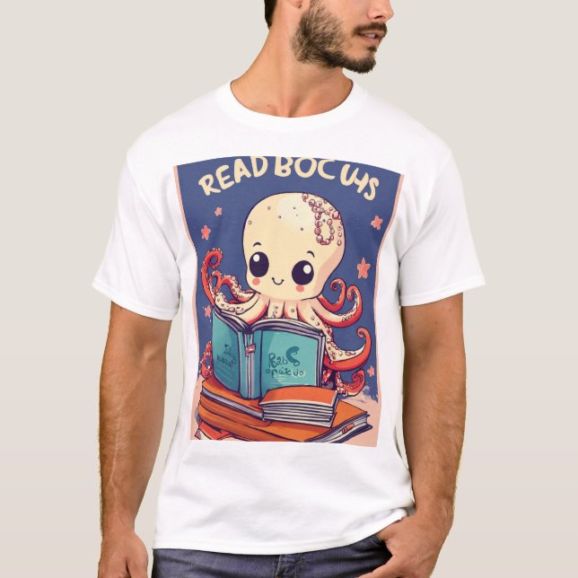 Camiseta Octopus multitarefa: Um Stick Animado E Whimsical (Frente)