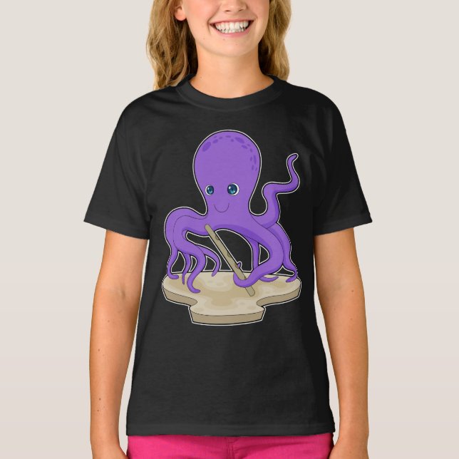 Camiseta Octopus Musical Flute Music (Frente)