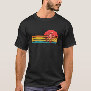 Camiseta Octopus Ocean Animal 80s Retro Octopus Leve Longa