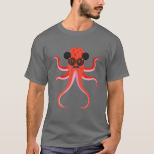 Camiseta Octopus Óculos de sol Surfista Engraçado
