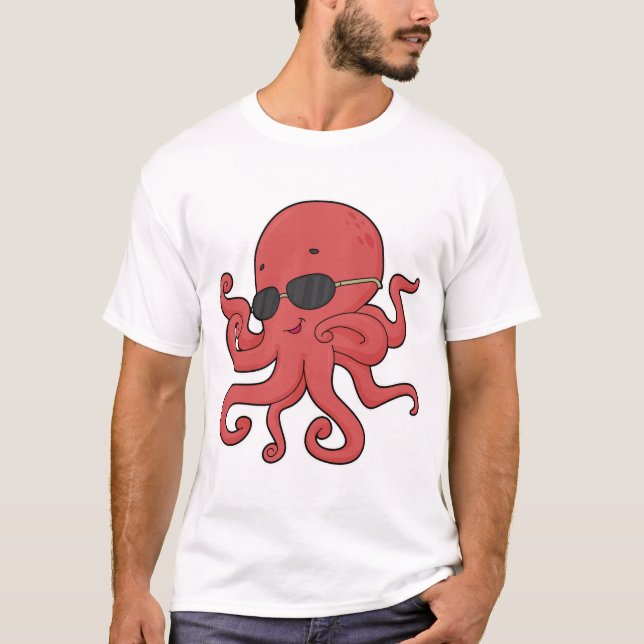 Camiseta Octopus Óculos escuros (Frente)