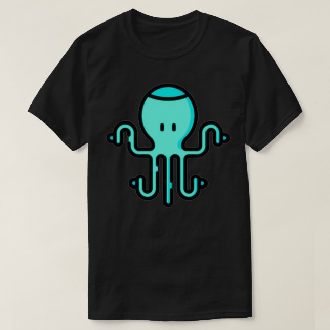 Camiseta Octopus Para Rocktopus (Frente do Design)