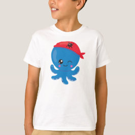 Camiseta Octopus Pirata, Octopus Bonito, Pequeno Octopus