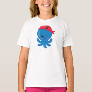Camiseta Octopus Pirata, Octopus Bonito, Pequeno Octopus
