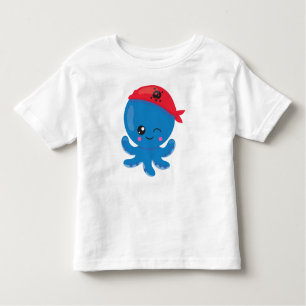 Camiseta Octopus Pirata, Octopus Bonito, Pequeno Octopus