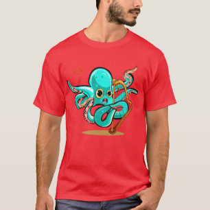 Camiseta Octopus Playing Harp