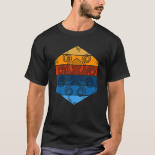 Camiseta Octopus Retro Vintage 60s 70s — Animais do mar sol
