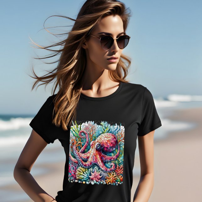 Camiseta Octopus ritmado emperrando em tambores (Criador carregado)