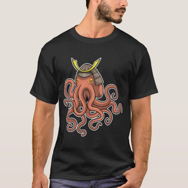 Camiseta Octopus Samurai Artes Marciais (Frente)