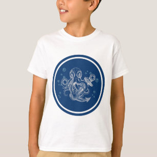 Camiseta Octopus Segurando Âncora