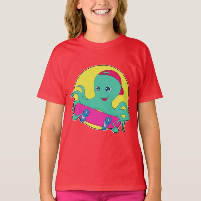 Camiseta Octopus Skater (Frente)