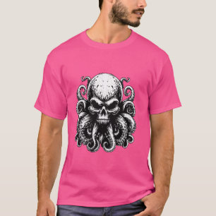 Camiseta Octopus Skull Monster Kraken Cthulhu Skull para Ho