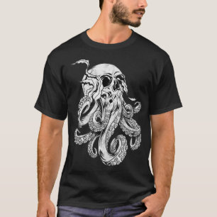 Camiseta Octopus Skull Monster Kraken Cthulhu Skull para Ho