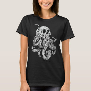 Camiseta Octopus Skull Monster Kraken Cthulhu Skull para Ho