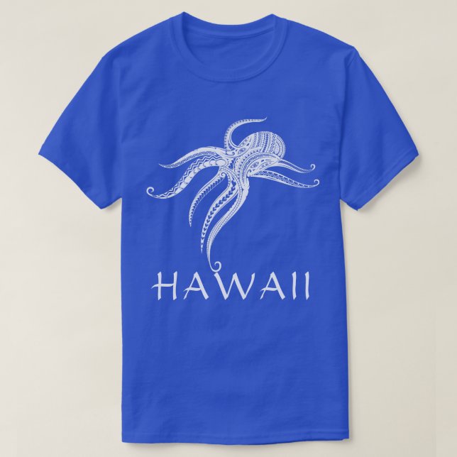 CAMISETA OCTOPUS TRIBAL POLINÉSIO HAWAII (Frente do Design)