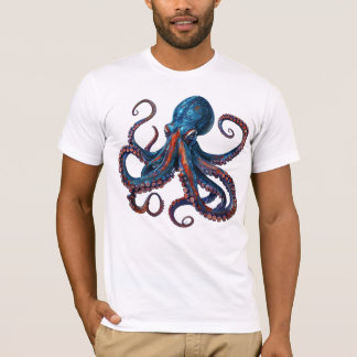 Camiseta Octopus Tshirt - Custom Graphic Tee Mens Womens