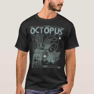 Camiseta Octopus Vintage Sea Monster Retro Kraken Ocean Lif