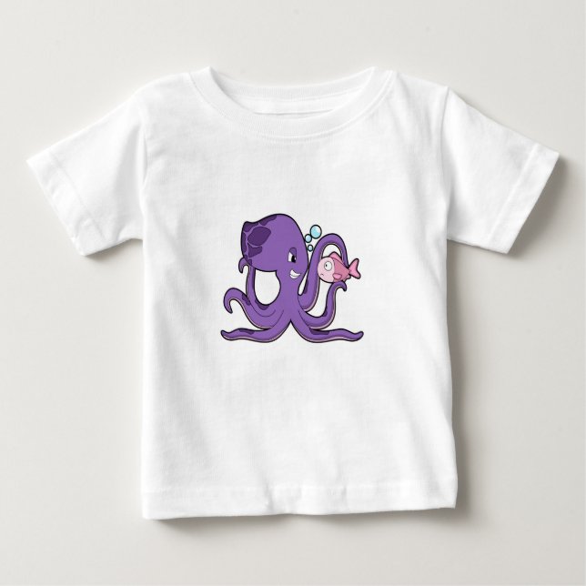 Camiseta Octopus with Fish.PNG (Frente)