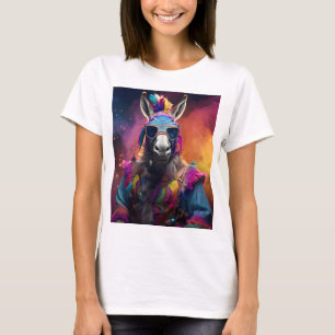 Camiseta Óculos Azuis Funky Donkey