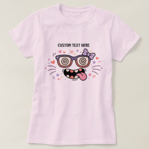 Camiseta Óculos Caprichosos Monstros Amantes Personalizado