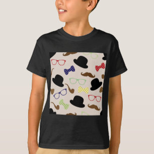 Camiseta Óculos, Chapéus e bigode
