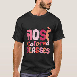 Camiseta Óculos Coloridos Rosé Cute &amp Vinho Colorido