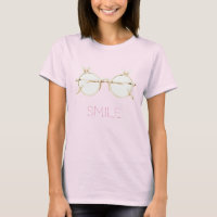 Óculos com Orelhas de Coelho Branco Rosa Sorriso