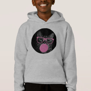 Camiseta óculos cor-de-rosa de gato apanhador de olhos e go