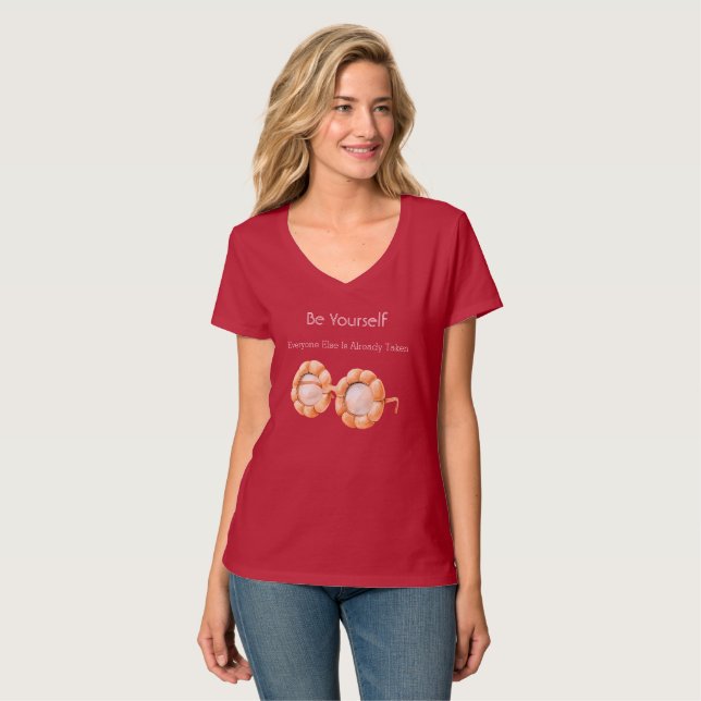 Camiseta Óculos de Abóbora Seja Você Mesmo (Frente Completa)