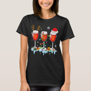 Camiseta Óculos De Bebida De Santa Hat, Rebelde Leve De Nat