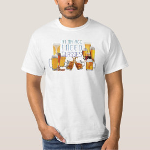 Camiseta Óculos de cerveja do SlipperyJoe, canecas de cerve