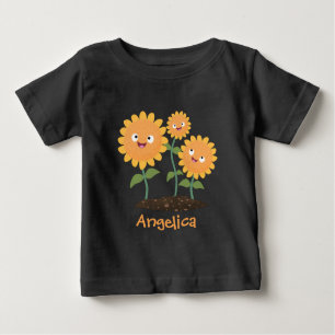 Camiseta Óculos de desenho animados bonitos e felizes