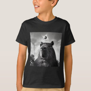 Camiseta Óculos de Eclipse Solar de Capivara Engraçada