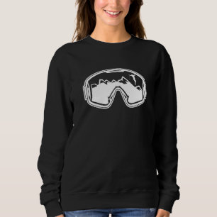 Camiseta Óculos de Esqui Esquiador Esquiando
