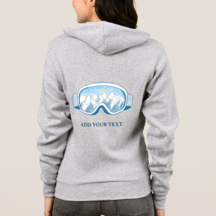 Camiseta Óculos de Esqui Ilustração de Cinzas Pálidas Perso