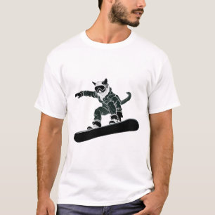 Camiseta Óculos de Esqui Snowboard Engraçado Esquiando Snow