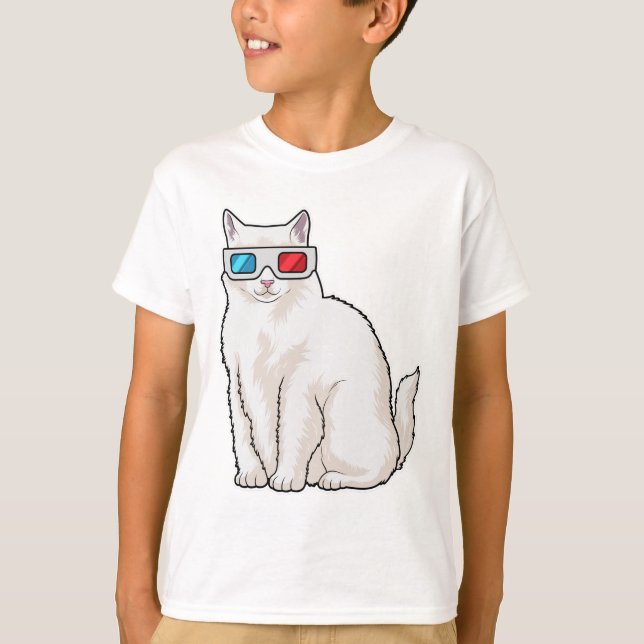 Camiseta Óculos de gato (Frente)