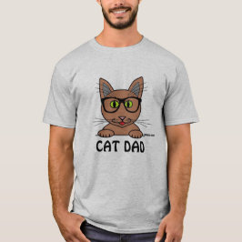 Camiseta Óculos de Gato Papai Gato