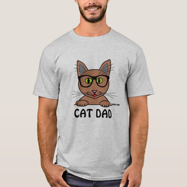 Camiseta Óculos de Gato Papai Gato (Frente)