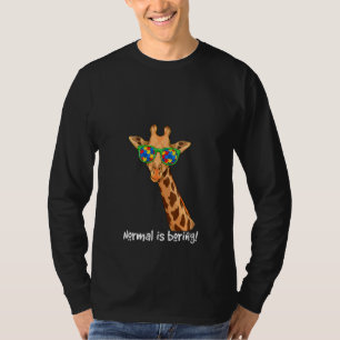 Camiseta Óculos de Girafa Feminino Hipster Normal É Chato A