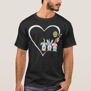 Camiseta Óculos de gnomo Páscoa de coração bonito caça