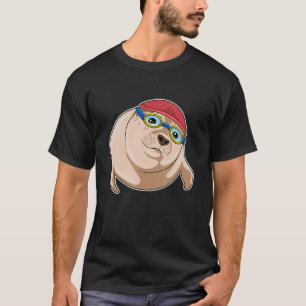 Camiseta Óculos de natação de natação de focas Boné