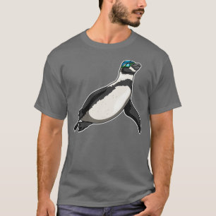 Camiseta Óculos de natação de pinguim nadando