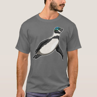 Camiseta Óculos de natação de pinguim nadando